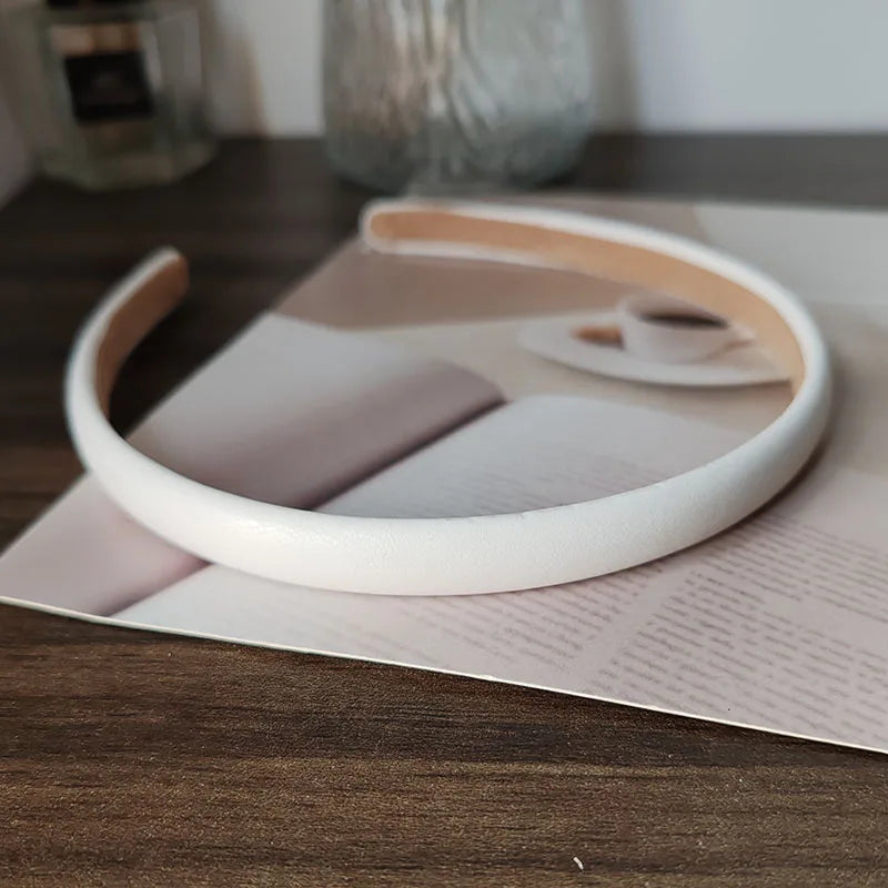 PU Solid Vintage Hair Band