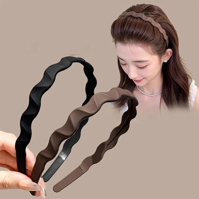 Solid Wave Plastic Hairband