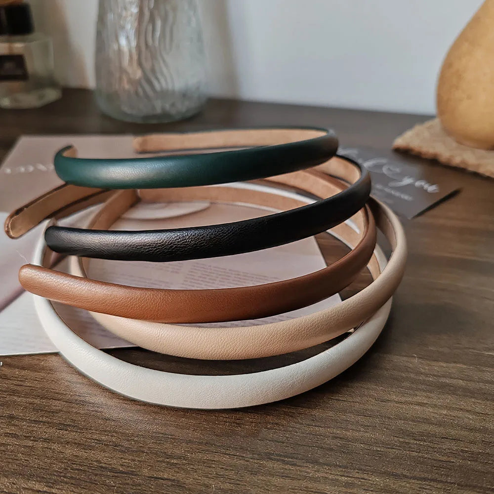 PU Solid Vintage Hair Band