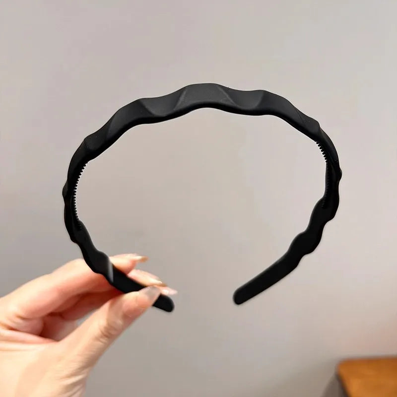 Solid Wave Plastic Hairband