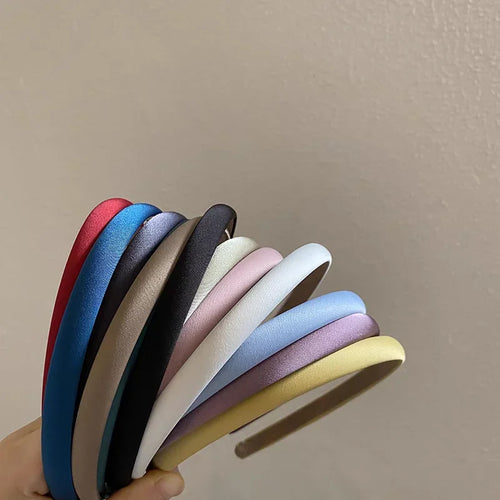 2pc Slim Candy Color Hairbands