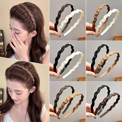 Solid Wave Plastic Hairband